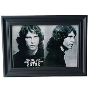 The Doors Jim Morrison mugshot retro 60s 70s vintage Rock Hippie Musician Icon